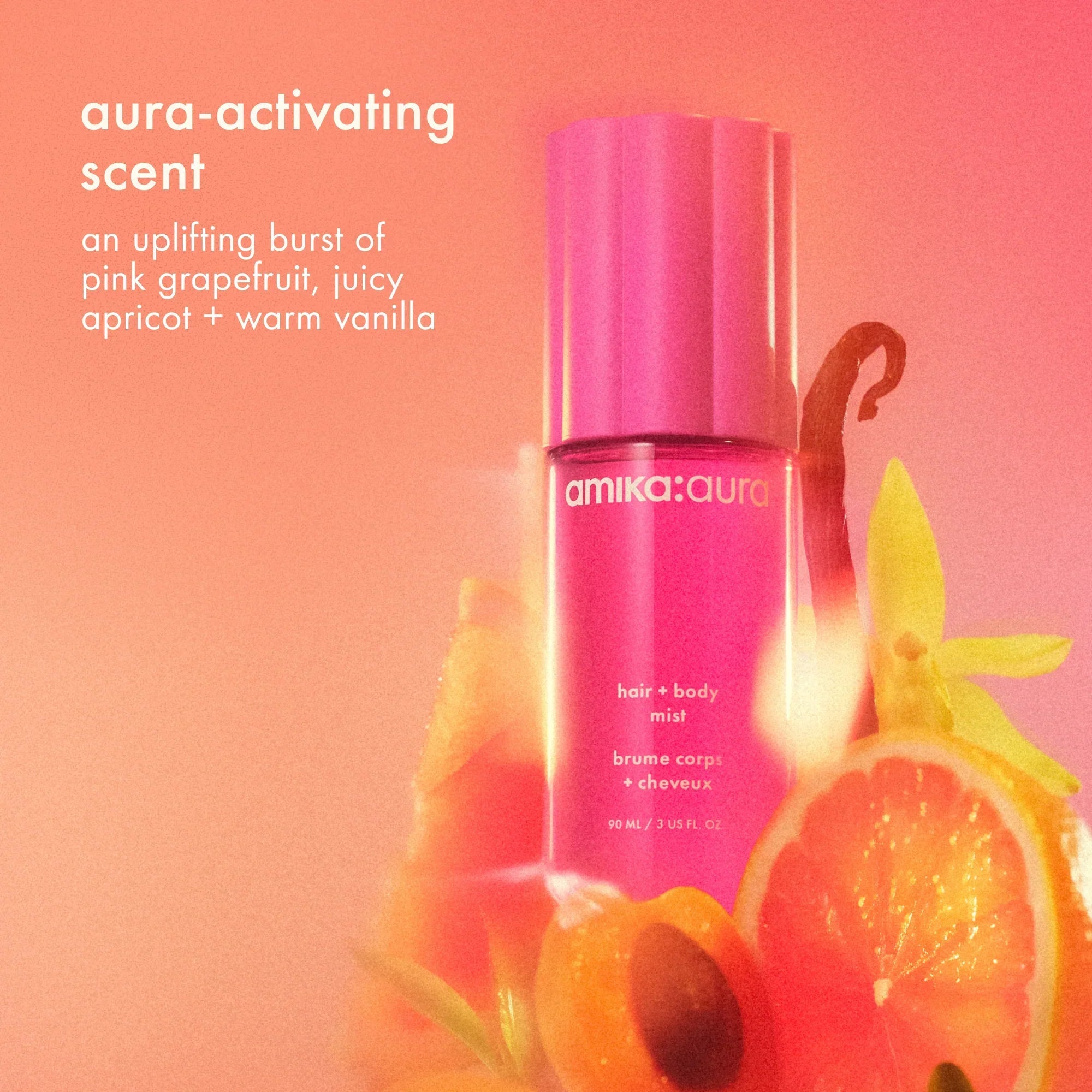 refresh, prep + mist set amika:aura hair + body mist, perk up plus dry shampoo, superfruit star styling oil Secondary image