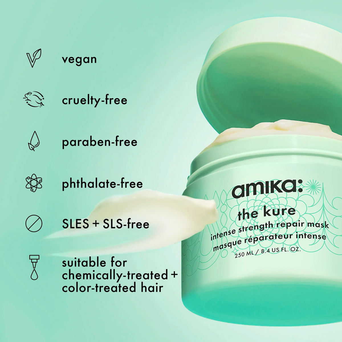 the kure intense strength repair mask - 8.4 oz / 250 ml