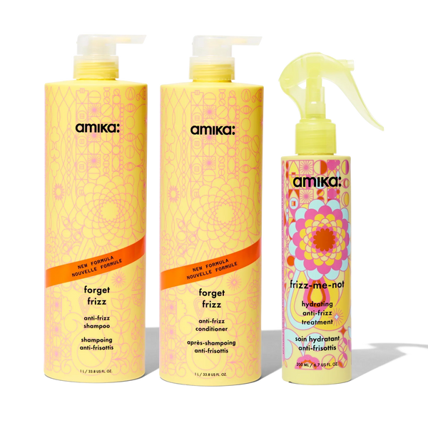 super-sized frizz fighters set anti-frizz shampoo, conditioner + treatment