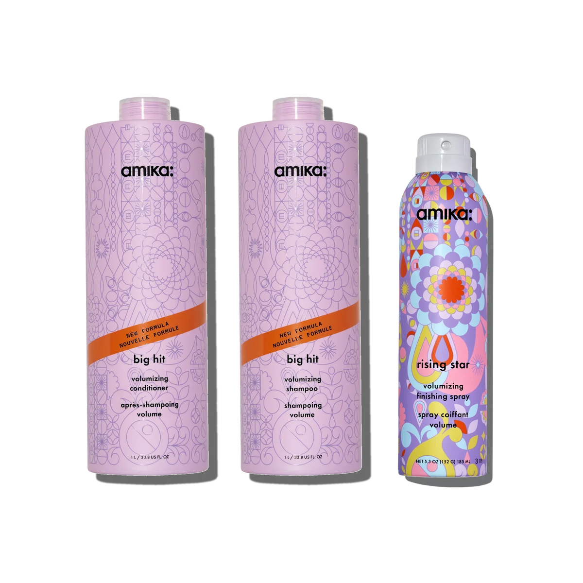 super-sized iconic volume bundle big hit volumizing shampoo + conditioner + rising star volumizing spray Main image