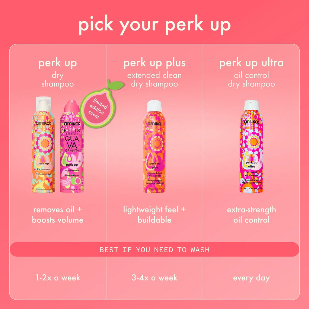 amika x Ellis Brooklyn limited-edition perk up GUAVA GRANITA dry shampoo