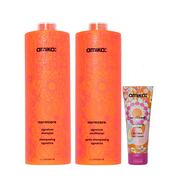 super-sized signature set normcore shampoo and conditioner + soulfood mask