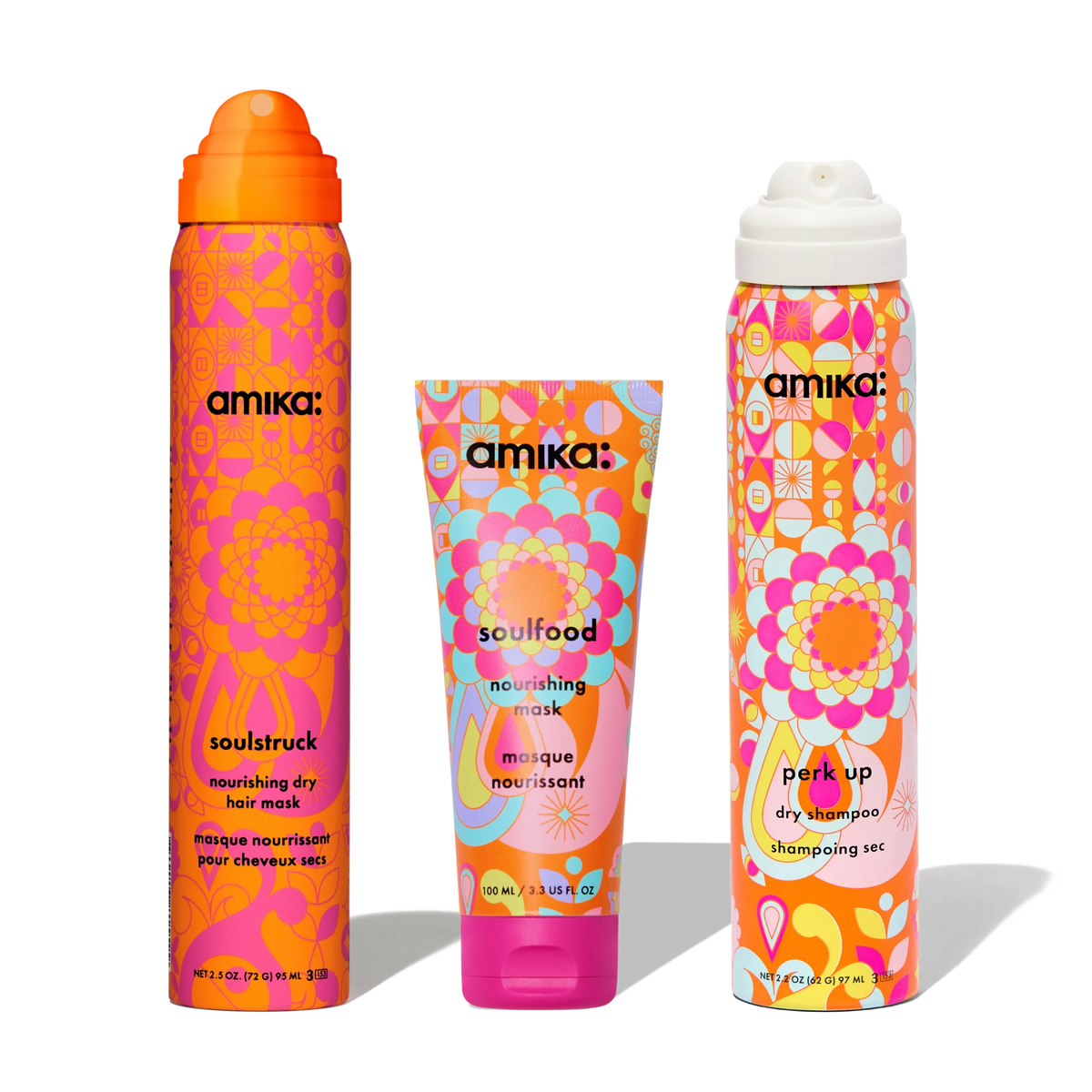 travel-sized soul-utions soulstruck, perk up dry shampoo + soulfood travel haircare set Main image
